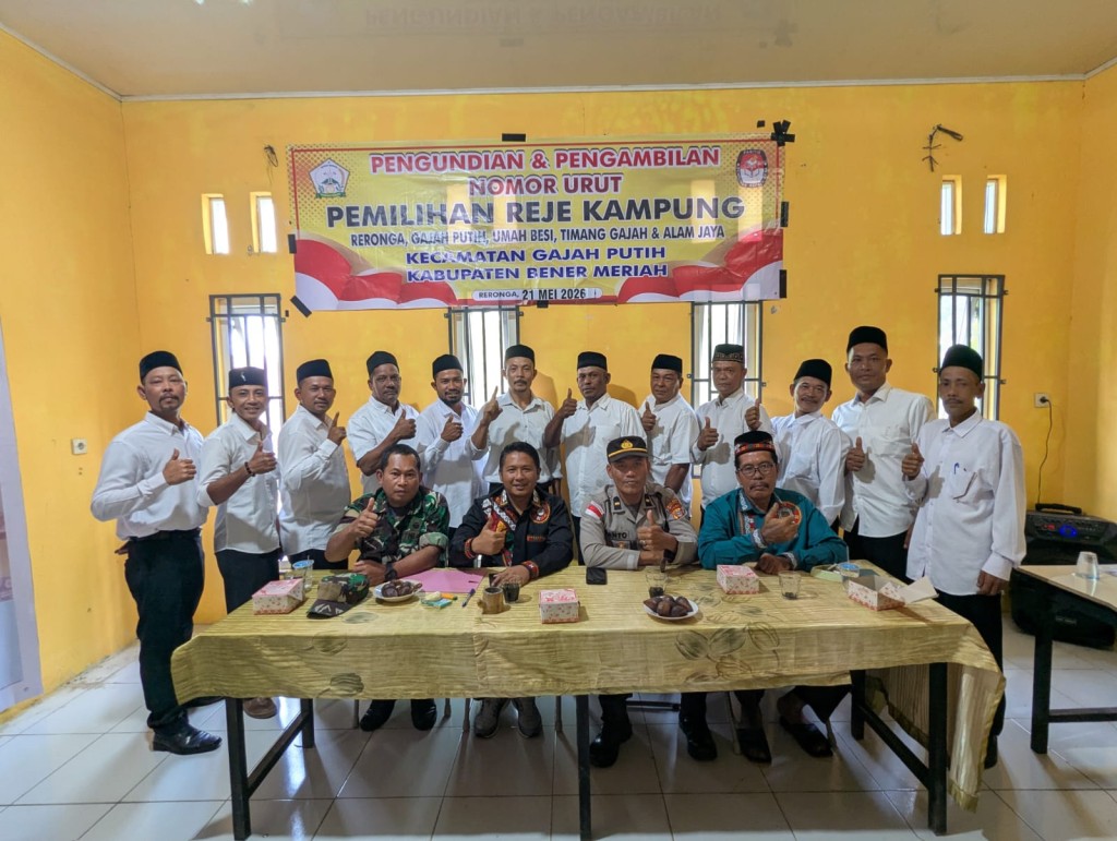 Pengundian dan Pengambilan Nomor Urut Pemilihan Reje Kampung Serentak wilayah Kecamatan Gajah Putih